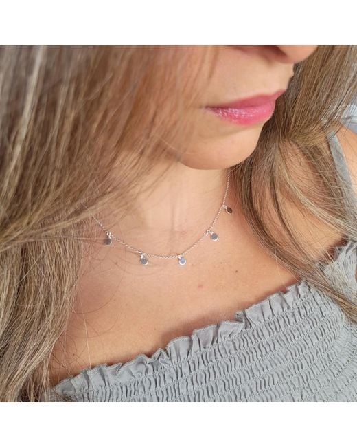 Lutiro Metallic Mini Disc Necklace