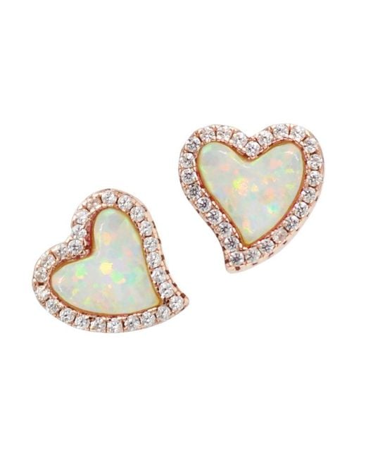 KAMARIA Purple Amore Heart Stud Earrings