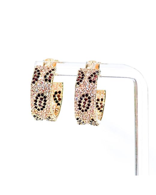 Native Gem Metallic Maneater Leopard Hoops