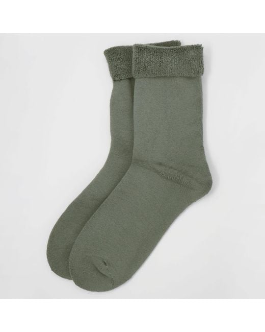 Peper Harow - Made in England Green Plain Bed Socks – for men