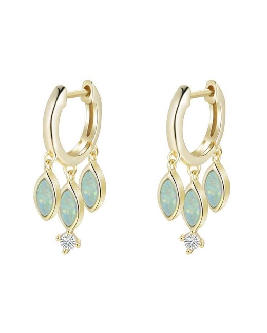 KAMARIA Metallic Opal Boho Shaker Huggie Earrings