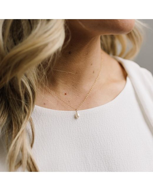 Kiri & Belle Metallic Mini Florence Small Pearl Pendant Filled Necklace