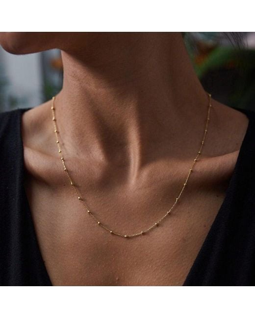 Spero London Metallic Bead Chain Sterling Satellite Necklace & Bracelet Set