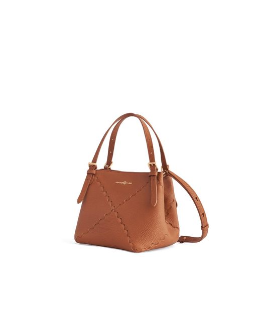 Orange Cube Brown Dusk Mosaic Mini Tote
