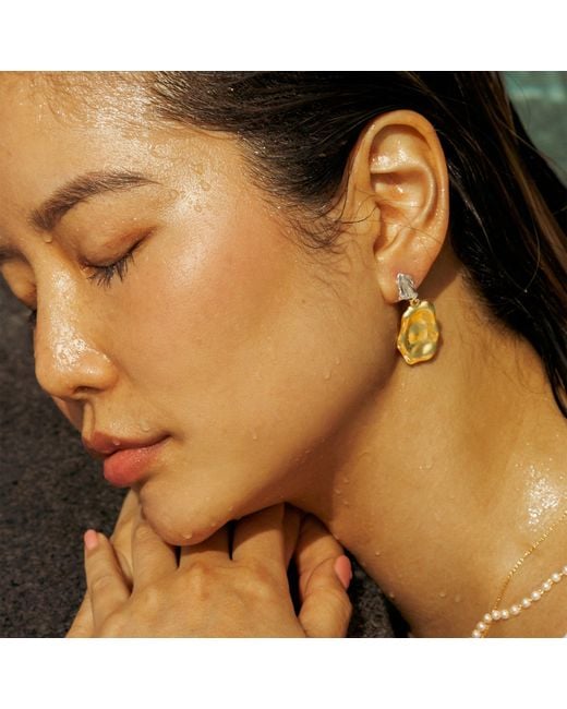 Shabella Nyc Metallic Mixed Vintage Drop Earring