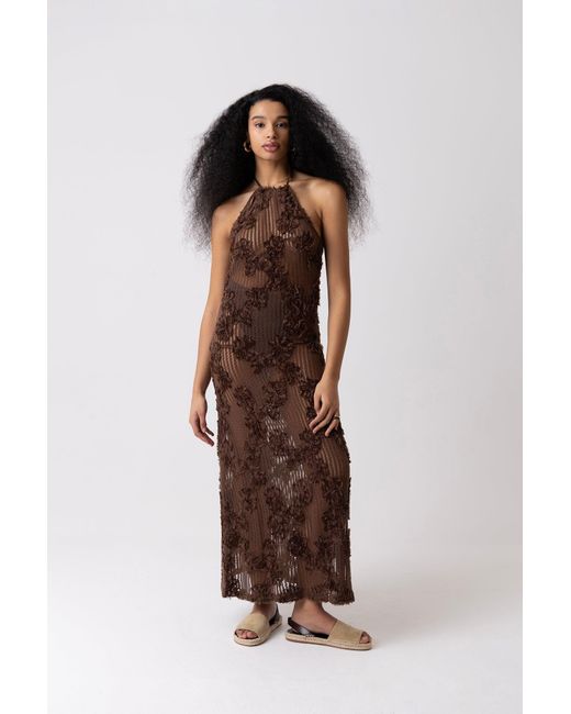 Amy Lynn Brown Cici Floral Crochet Maxi Dress