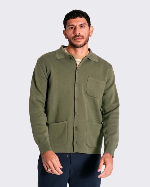Far Afield Green Station Cardigan for men