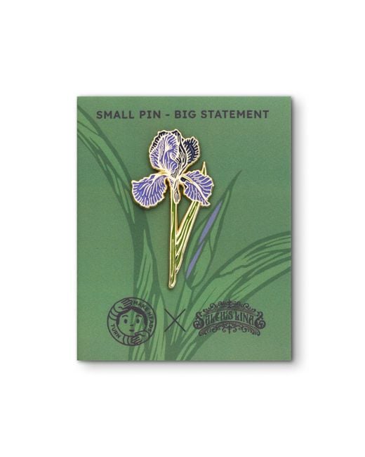 Make Heads Turn Blue Enamel Pin Iris