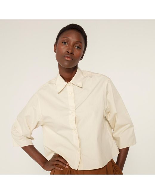 Undertake Studio White Neutrals Wanda Short Shirt