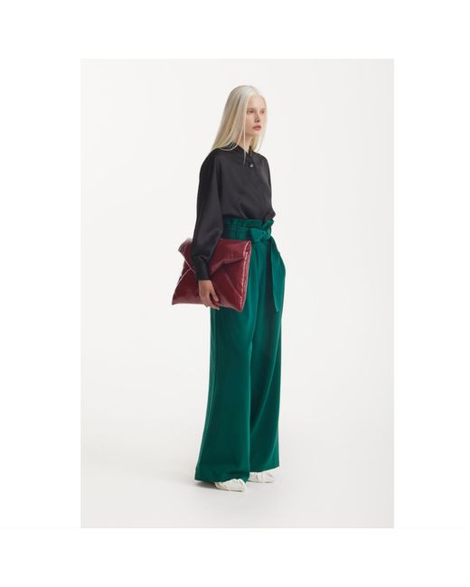 Julia Allert Red Glossy Patent Envelope Clutch Bag