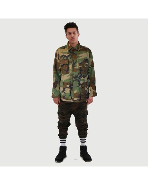 Quillattire Green Camouflage Pride Stripes Military Jacket for men