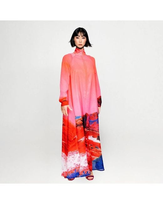 Maxjenny Red A-Shaped Maxi Dress
