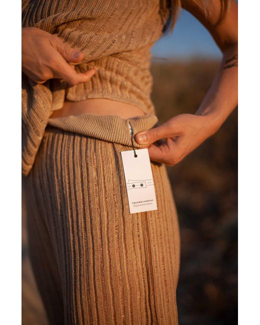 SALANIDA Natural Sole Linen Beach Pants Caramel