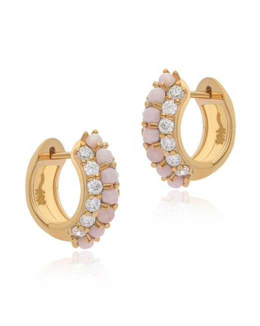 Preeti Sandhu Metallic Summer Sparkle Opal Vermeil Huggies
