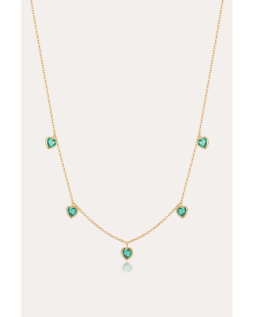 Vanhi Metallic Thea Heart Pendant Necklace