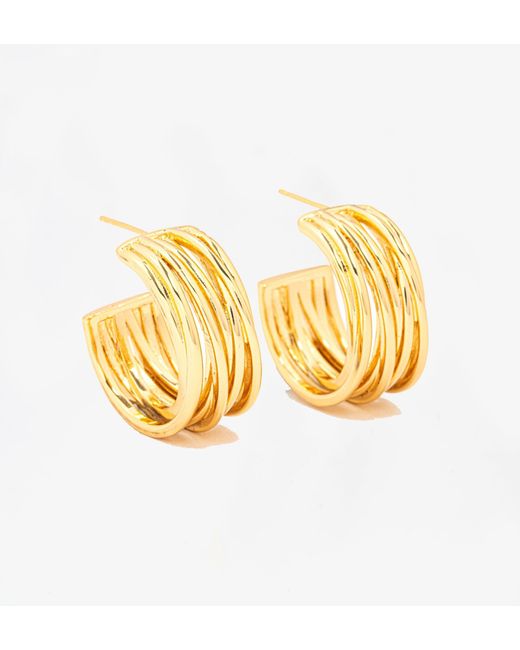 Uchi and Soto Metallic Nami Twist Earrings