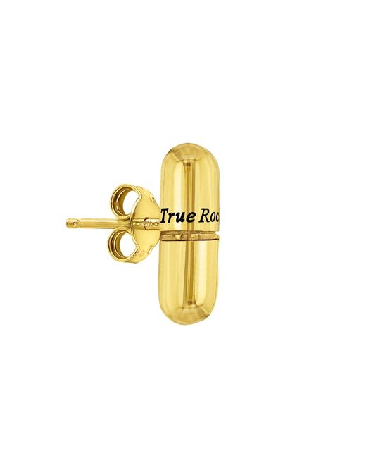 True Rocks Metallic 2 Tone Gun Metal & 18kt Gold-plated Small Pill Pendant