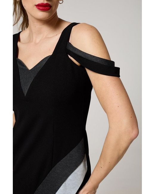 K-Win London Black Off-Shoulder Dress