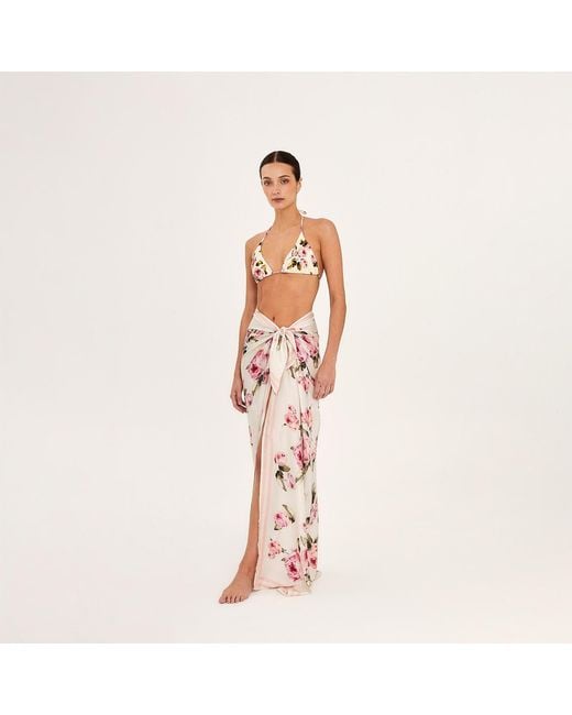 Aguaclara Metallic Pareo Scarf La Rose