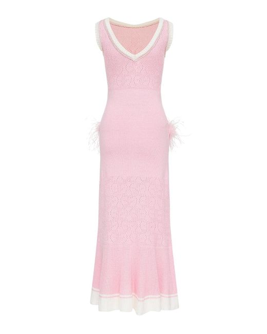 Andreeva Pink Peony Knit Dress