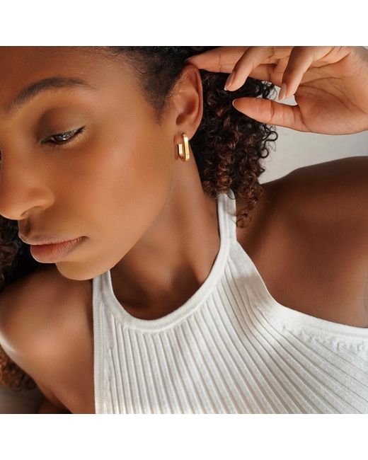 A Weathered Penny White Maeve Hoops