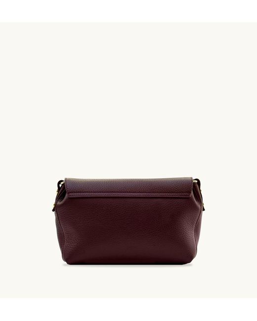 Apatchy London Purple The Maisie Midi Port Leather Bag