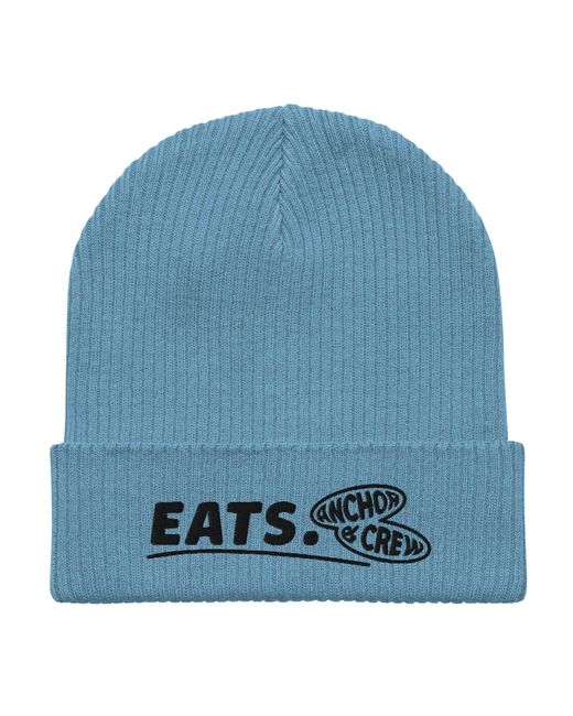 Anchor and Crew Blue Light Eats Gen. Organic Cotton Embroidered Beanie for men