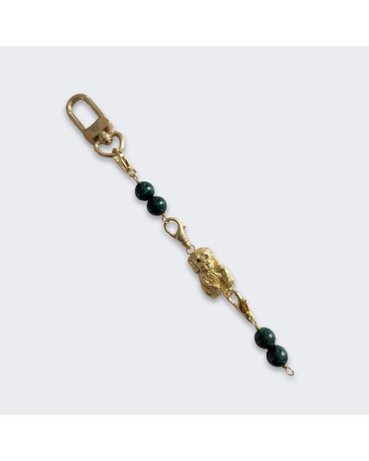 Frenvyrn Green Puppy Convertible Malachite Bracelet Bag Charm Small for men