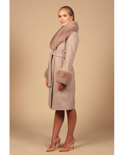 Santinni Pink Marlene Cashmere & Wool Coat