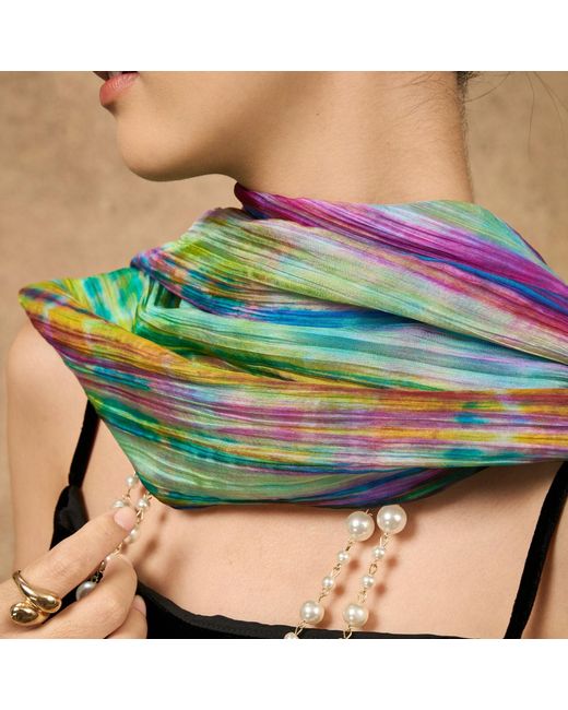 Silk and Bears Purple Brushstroke Hand-Dyed Silk Shawl – Mulberry Silk Wrap