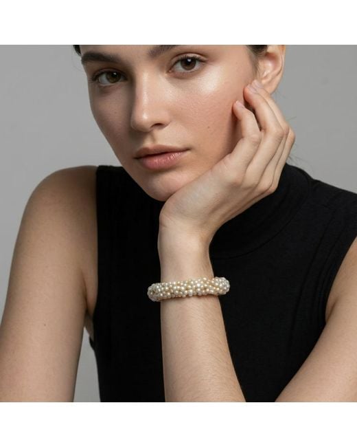 Uchi and Soto Metallic Shinju Chunky Pearl Bangle