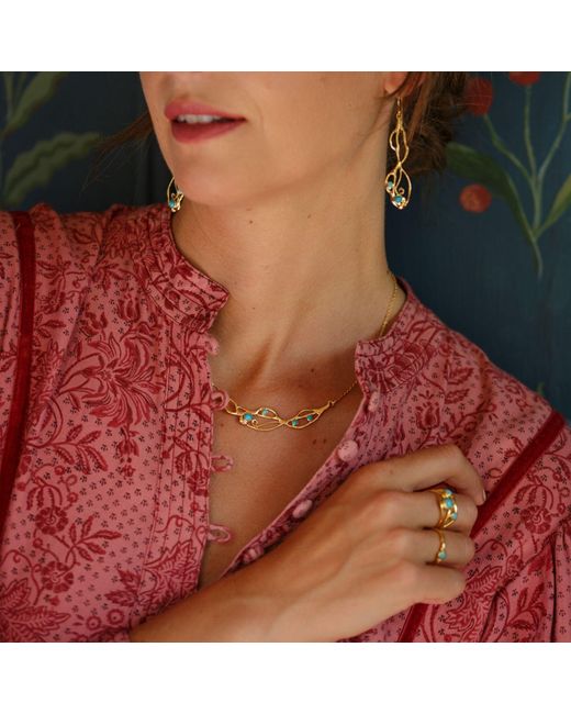 Isla Silver Metallic Handmade Vermeil American Necklace