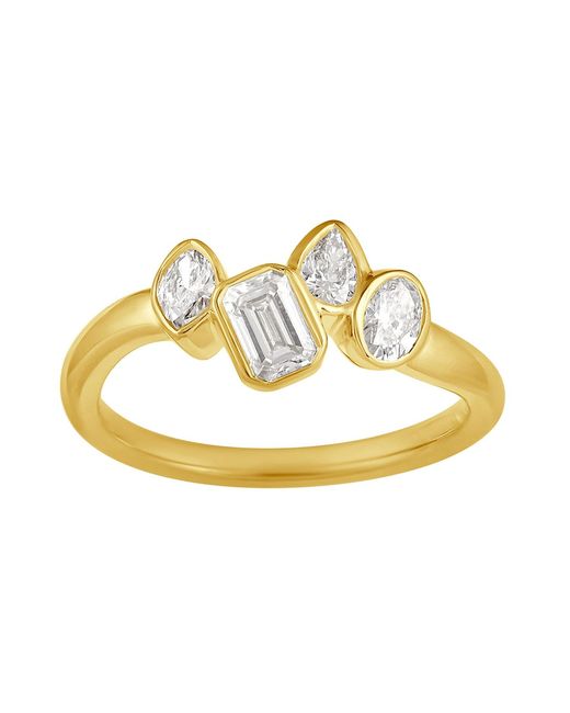 Artisan Metallic Multi Shape Diamond Cluster Ring