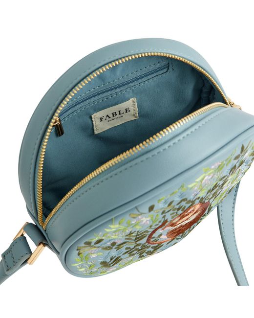 Fable England Chloe Circle Bag Embroidered Dormouse in Green Lyst