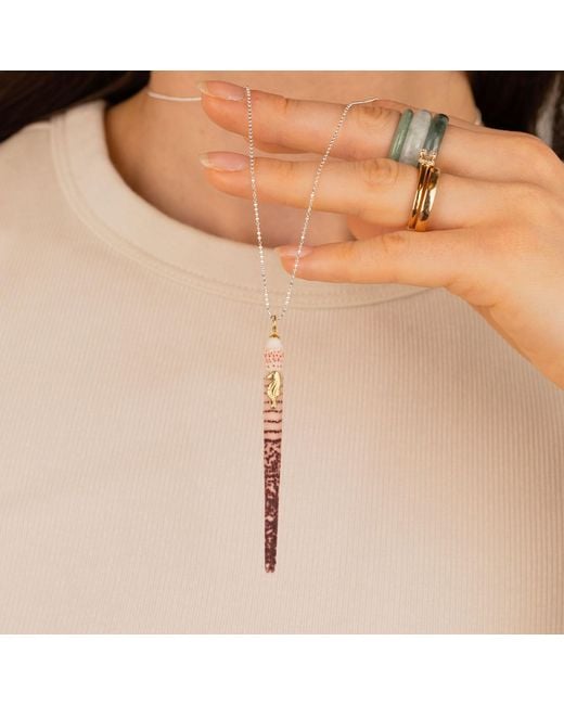Oana Savu White Sea Urchin Spine Sterling And Necklace