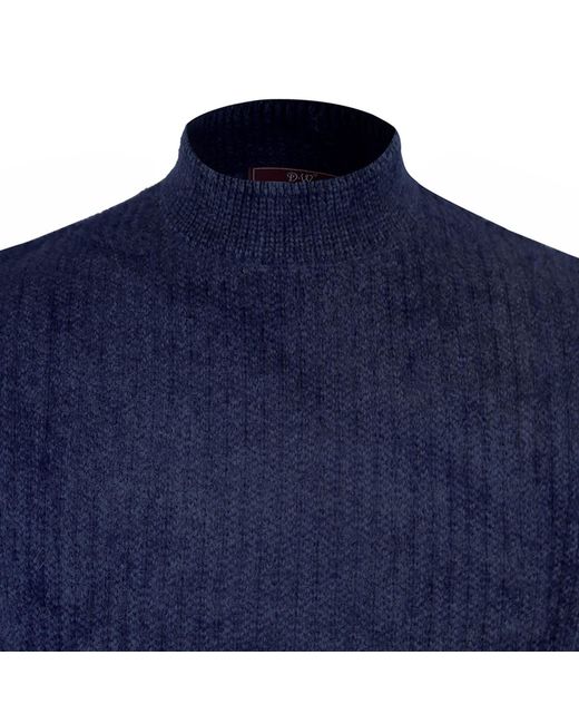 DAVID WEJ Blue Oscar High Neck Jumper for men