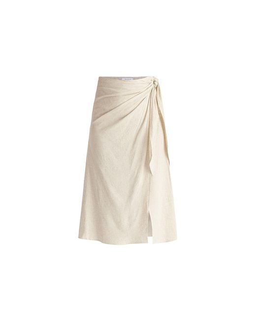 Paisie Natural Neutrals Linen Blend Wrap Skirt