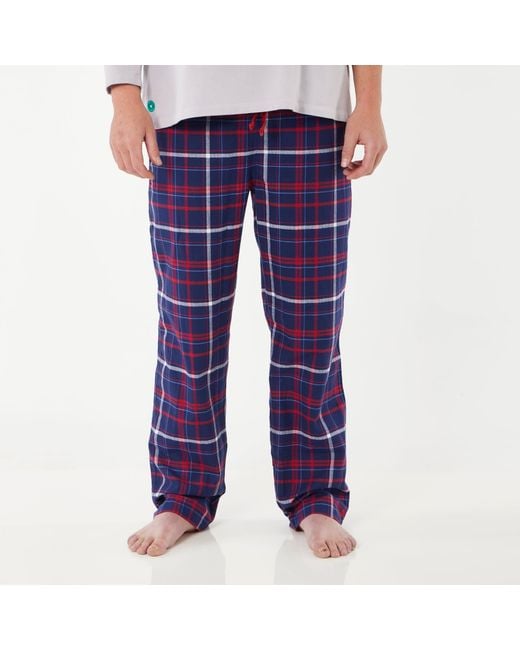 Lounge Blue Soft, Breathable Organic Brushed Cotton Loungewear Trousers for men