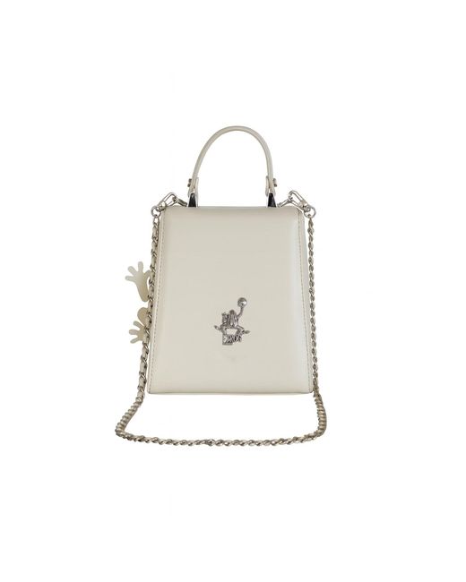 F3Rog by Rana White Neutrals Crossbody Box Bag