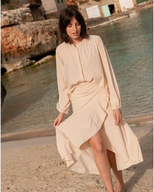 Kalani Sunwear Natural Neutrals Milano Uv Blouse Nude