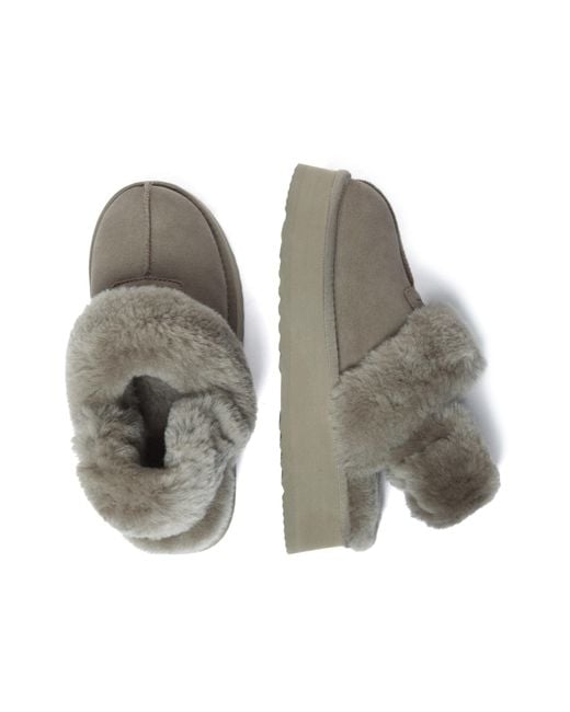 EverAu Australia Gray Fantail Leather Slippers With Two Removable Straps