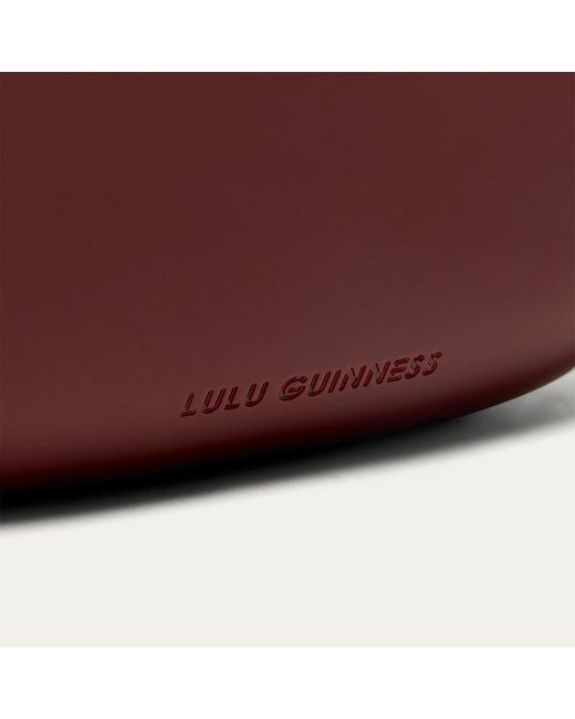 Lulu Guinness Red Garnet Medium Lips Clutch Bag