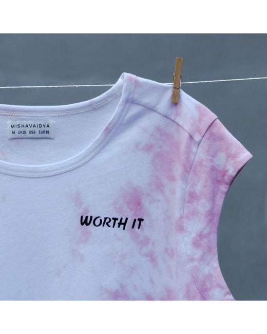 Misha Vaidya Pink Worth It Tee