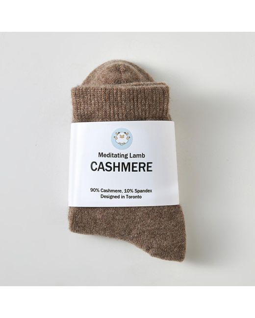 Soft Strokes Silk Brown Cashmere Quarter-Length Socks Set Of Two