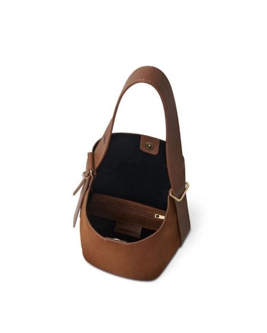 Betsy & Floss Brown Melfi Suede Bucket Tote Bag