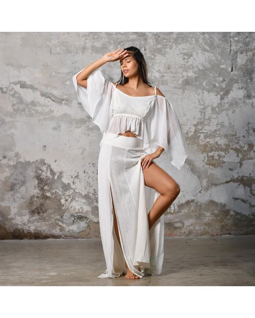 Zhenabia White Venus Blouse