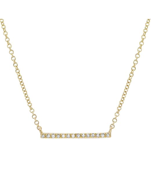 KAMARIA Metallic Thin Diamond Bar Necklace