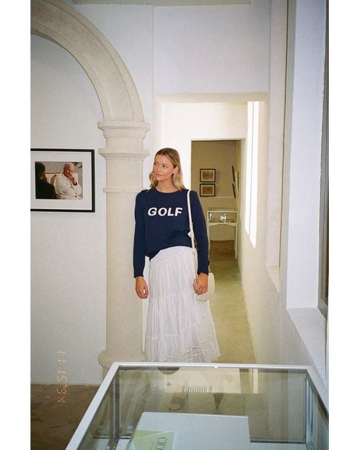 Ellsworth & Ivey Blue Classic Golf Crewneck