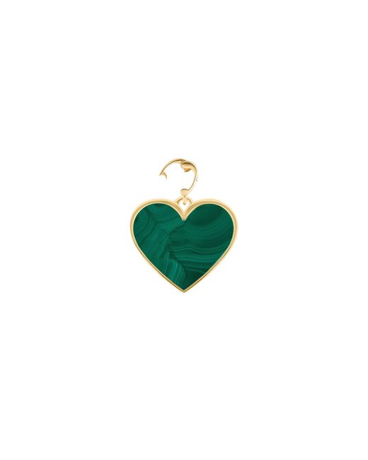 Karma and Luck Green Blossoming Soul Malachite Heart Charm