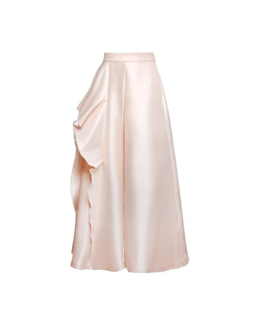 Madebyza Pink Blush Sculptural Wide-Leg Trousers